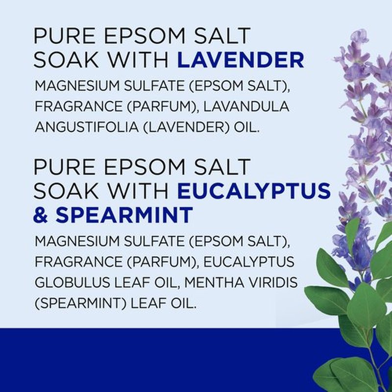 Dr Teal's Pure Epsom Salt, Lavender & Eucalyptus, 2 Count - 6lbs Total