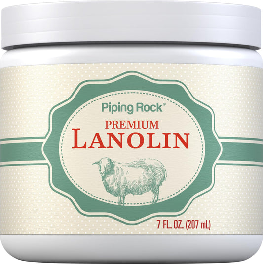 Piping Rock Lanolin Nipple Cream | 7 fl oz | Moisturizing & Soothing Balm for Skin, Face, and Body | Non-GMO, Free of Parabens, SLS & Fragrances