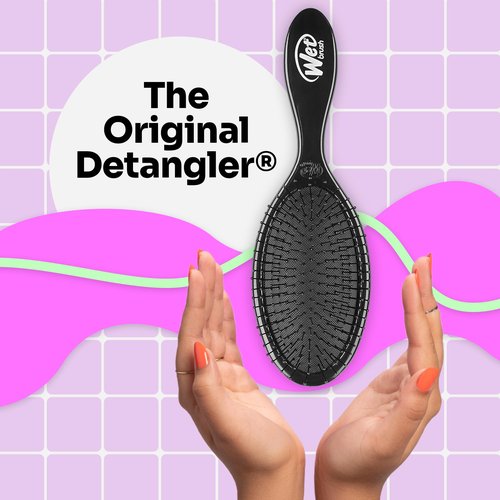Wet Brush Original Detangler Hair Brush Ghostly Style Kit - Ultra-Soft IntelliFlex Bristles - Detangling Brush Glides Through Tangles For All Hair Types (Wet Dry & Damaged) - 1 Brush & 1 Claw Clip