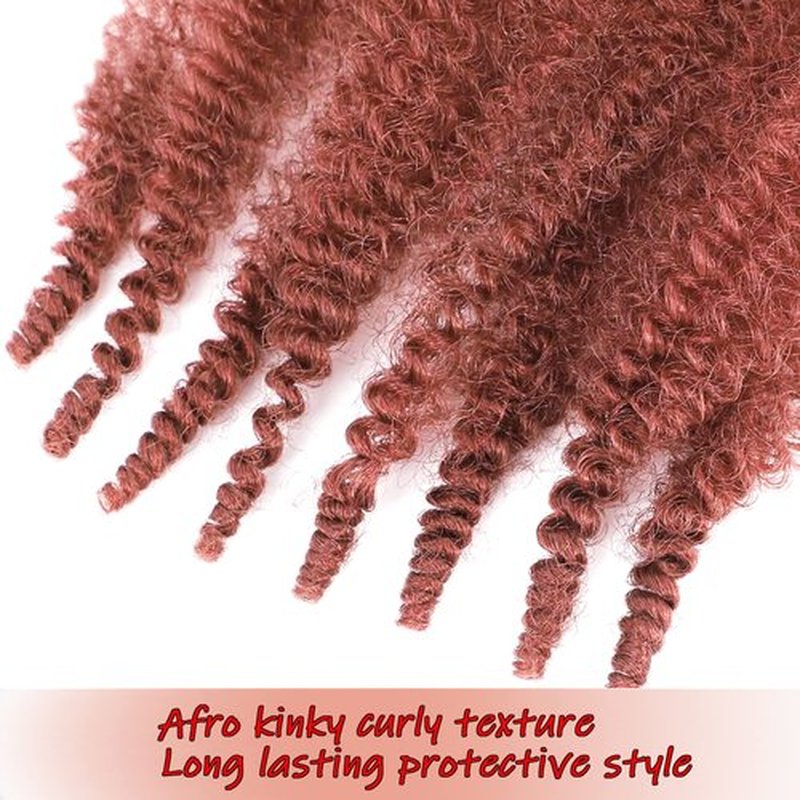 IXIMII 30 Inch Ginger Springy Afro Twist Hair 3 Packs Soft Pre-Separated Marley Braiding Hair Pre-fluffed Crochet Spring Twist Synthetic Hair Extensions for Distressed Faux Locs,Passion Twists