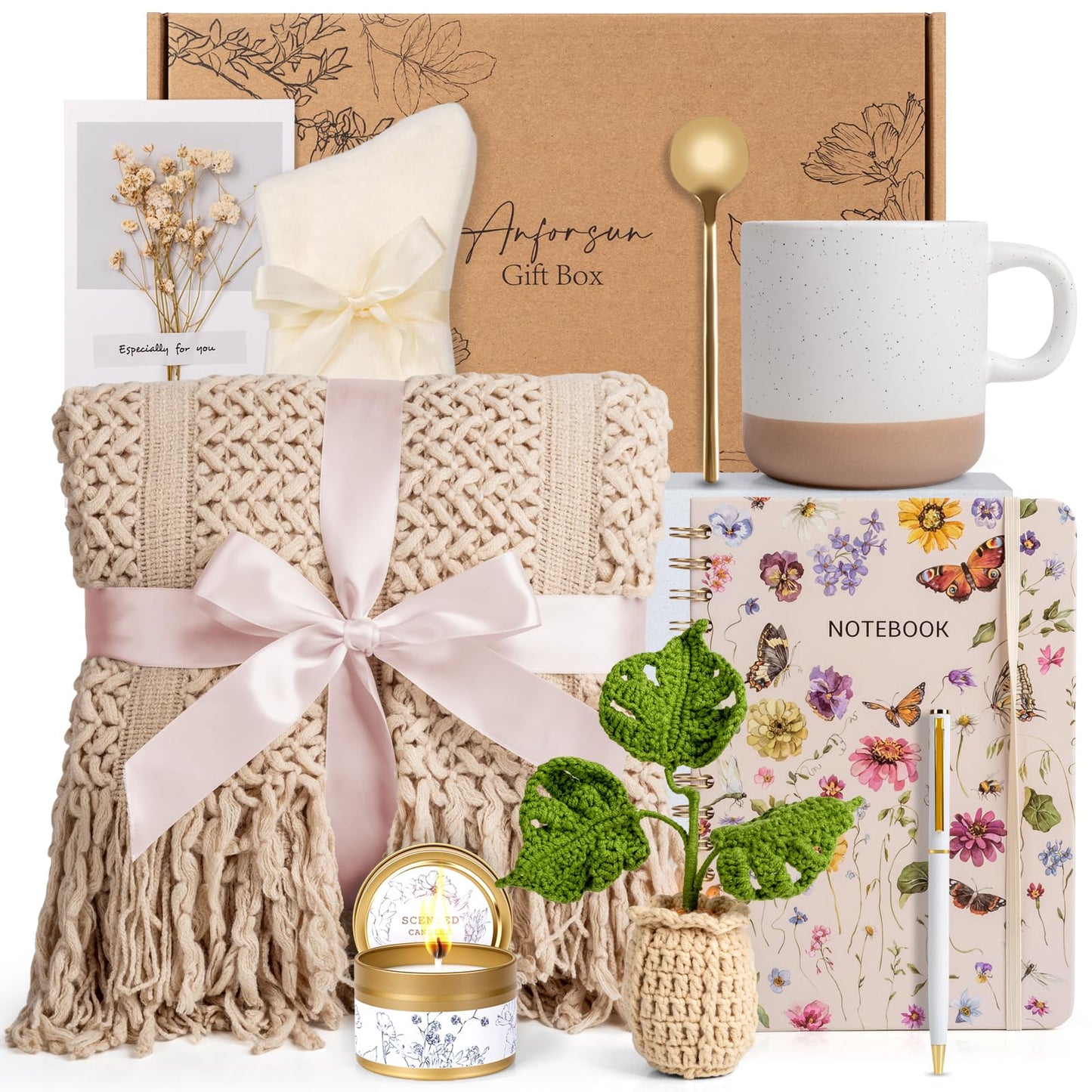 Mothers Day & Gift Baskets for Women, Birthday Gifts for Women, Self Care Gift Baskets Care Package, Thank You, Get Well, Sympathy Friendship Gifts for Mom, Grandma, Sister,Friends, Girls