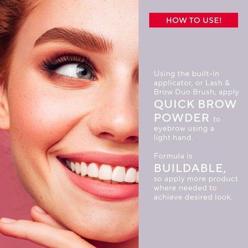 Mirabella Quick Brow Powder, Eyebrow Filler for Beautiful Brows with Skin-Conditioning and Nourishing Shea Butter, Long-Lasting and Buildable Eyebrow Powder Kit with Zero Fallout, Medium/Dark