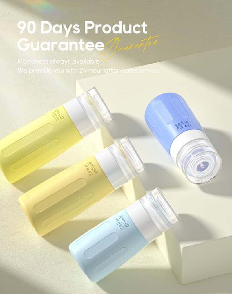 Morfone 16 Pack Silicone Travel Bottles Set for Toiletries TSA Approved Travel Containers Leakproof Squeezable Refillable Accessories 2oz 3oz for Shampoo Conditioner Lotion Liquids (Yellow Blue)