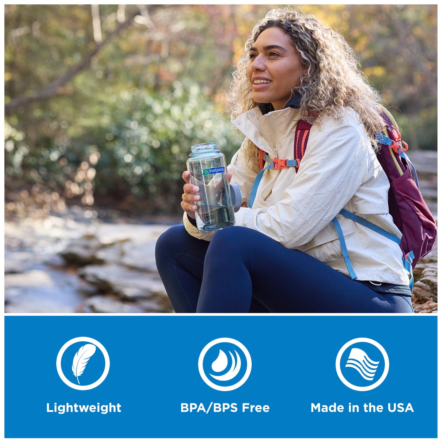 Nalgene HDPE Wide Mouth 32 oz BPA-Free Water Bottle