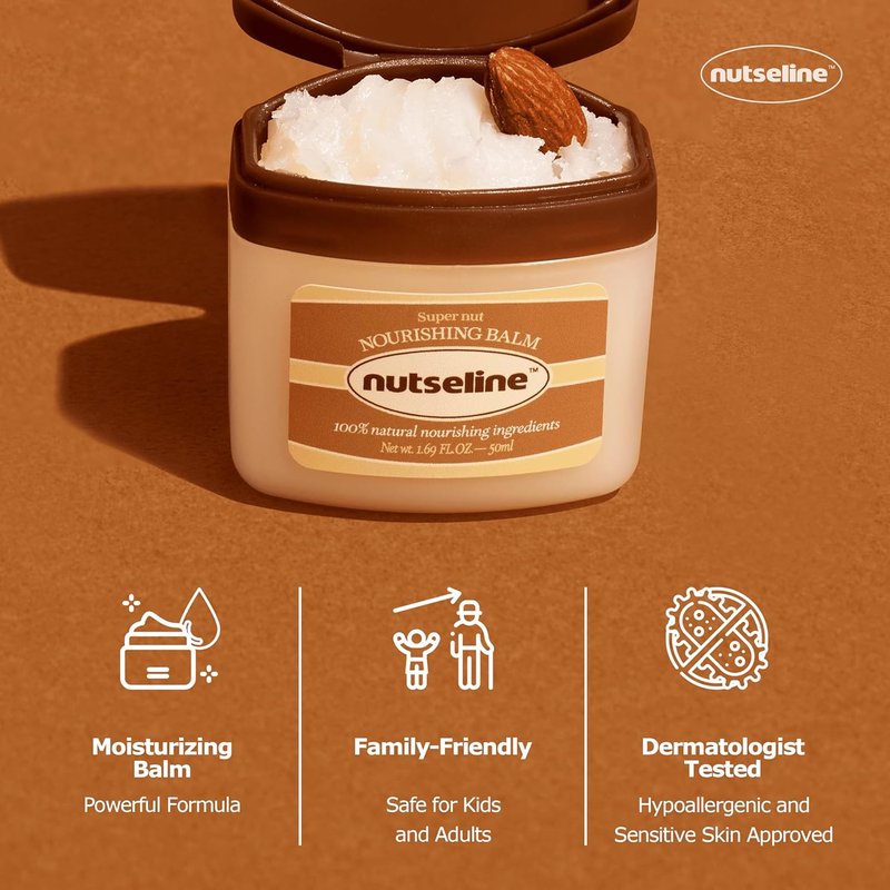 Super Nut Nourishing Balm - Korean Skin Care Moisturizer for Dry, Itchy Skin | Petroleum-Free 50ml/1.69oz