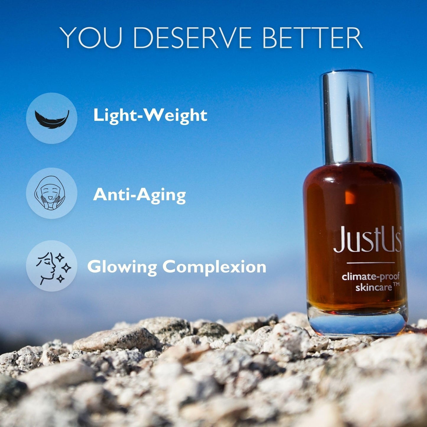 JustUs Skincare, Hydrating Facial Mist for Mature Skin - Exfoliating Anti-Aging Serum for Dull, Dehydrated Skin, with Argireline, Bacillus Ferment, Neroli & Niacinamide – 50ml / 1.67 oz