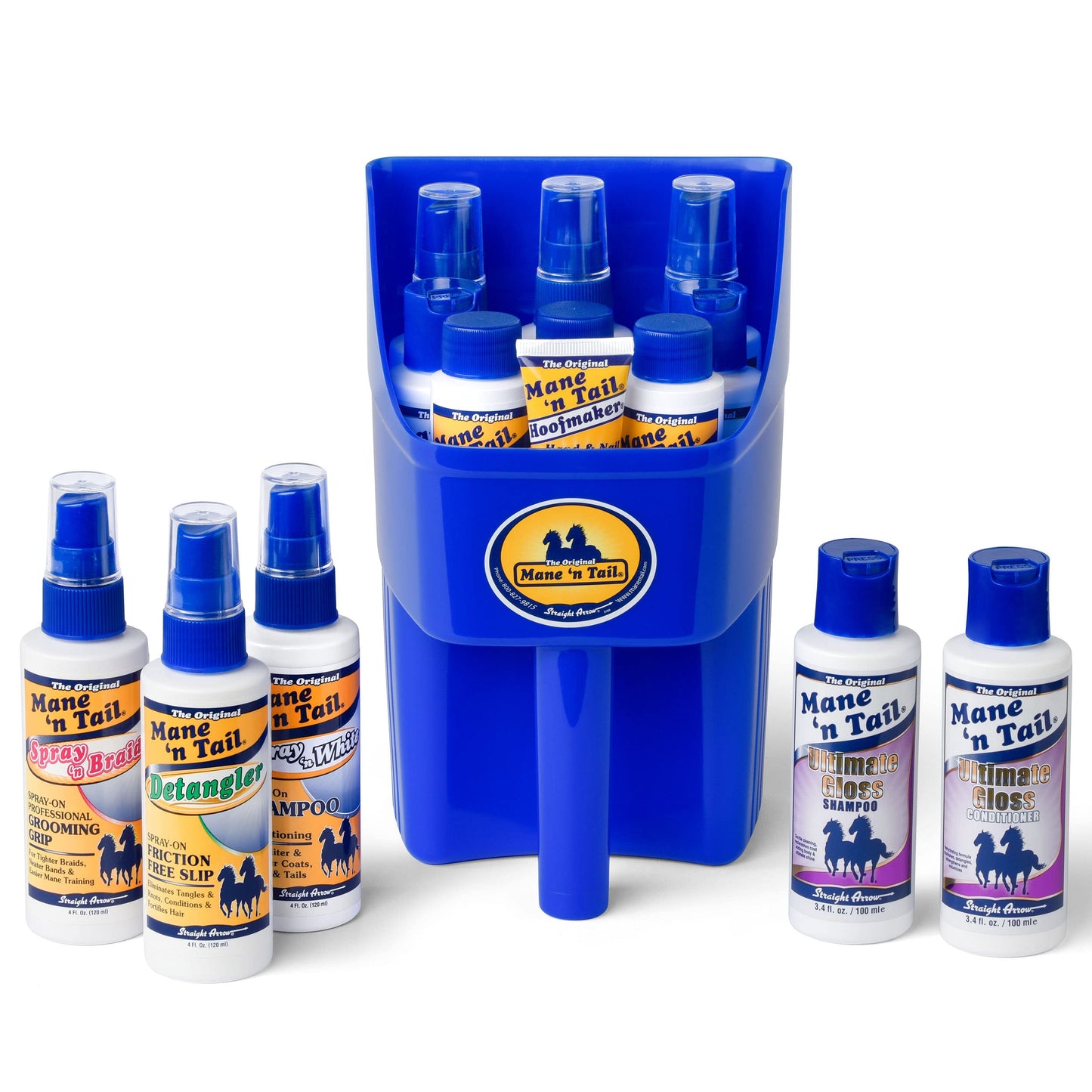 Mane 'n Tail Equine Sampler Set – 9 Travel-Size Products Including Original & Ultimate Gloss Shampoo, Conditioner, Detangler & More