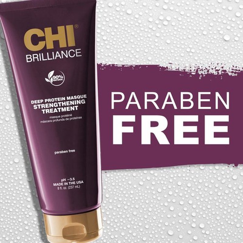 CHI Deep Brilliance Deep Protein Masque - Sulfate, Paraben and Gluten Free, 8 oz.