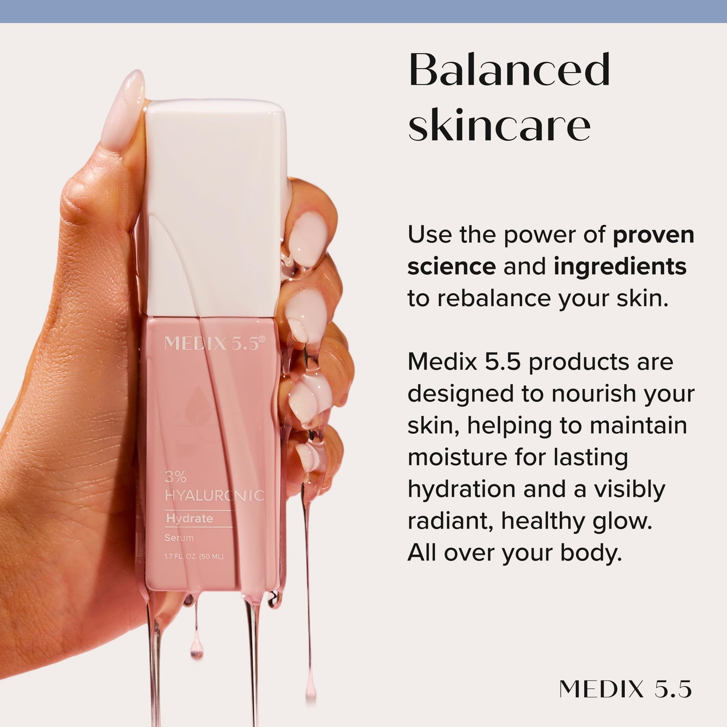 MEDIX 3% Concentrated Hyaluronic Acid Hydrating Gel Body Booster Dry Skin Moisturizer, Anti Aging Skin Care Booster For Restoring Skin Barrier, Wrinkles, & Fine Lines, 2-Pack