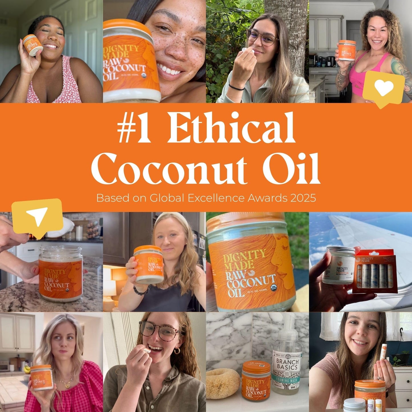 Raw Organic Coconut Oil for Skin, Hair & Cooking - Unrefined, Centrifuge-Extracted, Fair Trade Verified, Non-GMO, Virgin Coconut Oil - Beauty & Health Essentials (4 fl oz, Pack of 1)