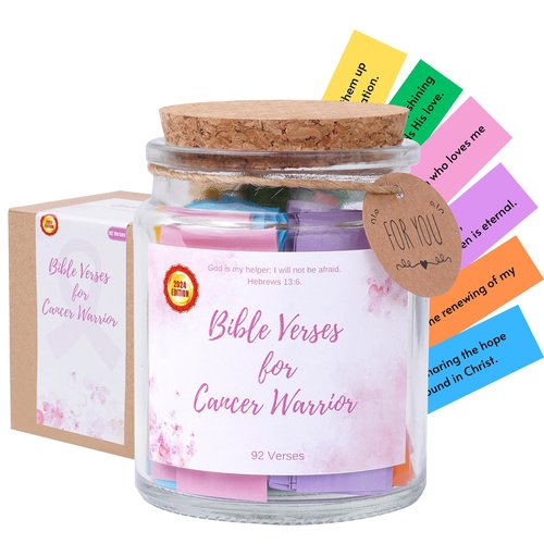 Bible Jar For Cancer Warrior, Cancer Care Gifts For Women, Cancer Gifts For Women, Breast Cancer Gifts, Cancer Comfort Gifts