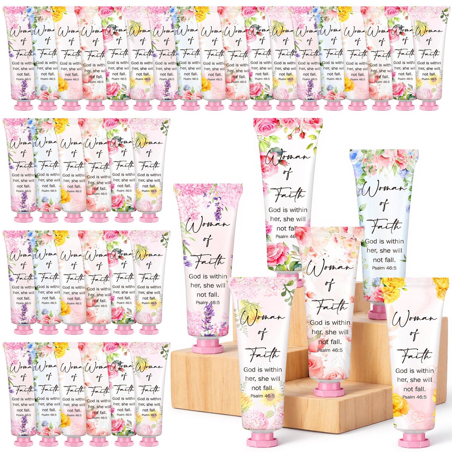 Loopeer 72 Pcs Christian Gifts for Women Bulk Women of Faith Hand Creams Bible Verse Religious Church Gifts Portable Hand Lotion for Vbs Ladies Group Prayer Welcome Bag Stuffer Party Favors