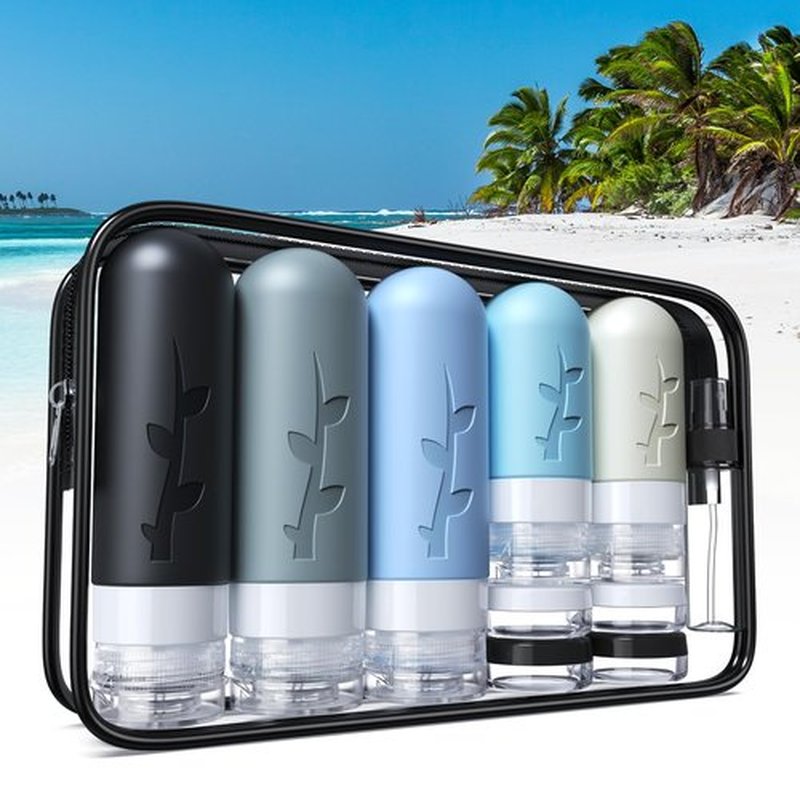 19 pack Travel Bottles for Toiletries, TSA Approved Silicone Travel Size Containers for toiletries Set, Refillable & Leakproof Travel Bottles Kit Travel Size Bottles