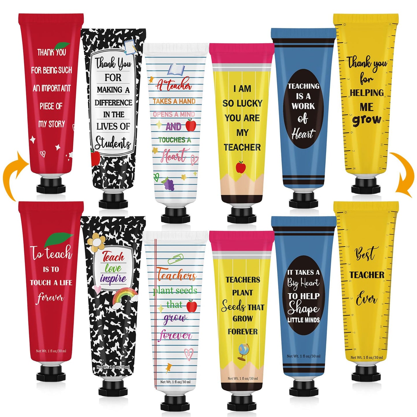 Loopeer 12 Pcs Teacher Appreciation Gifts Bulk Hand Cream Travel Size for Dry Cracked Hands Moisturizing Gifts for 2026 Teacher Appreciation Week Graduation Party Favors