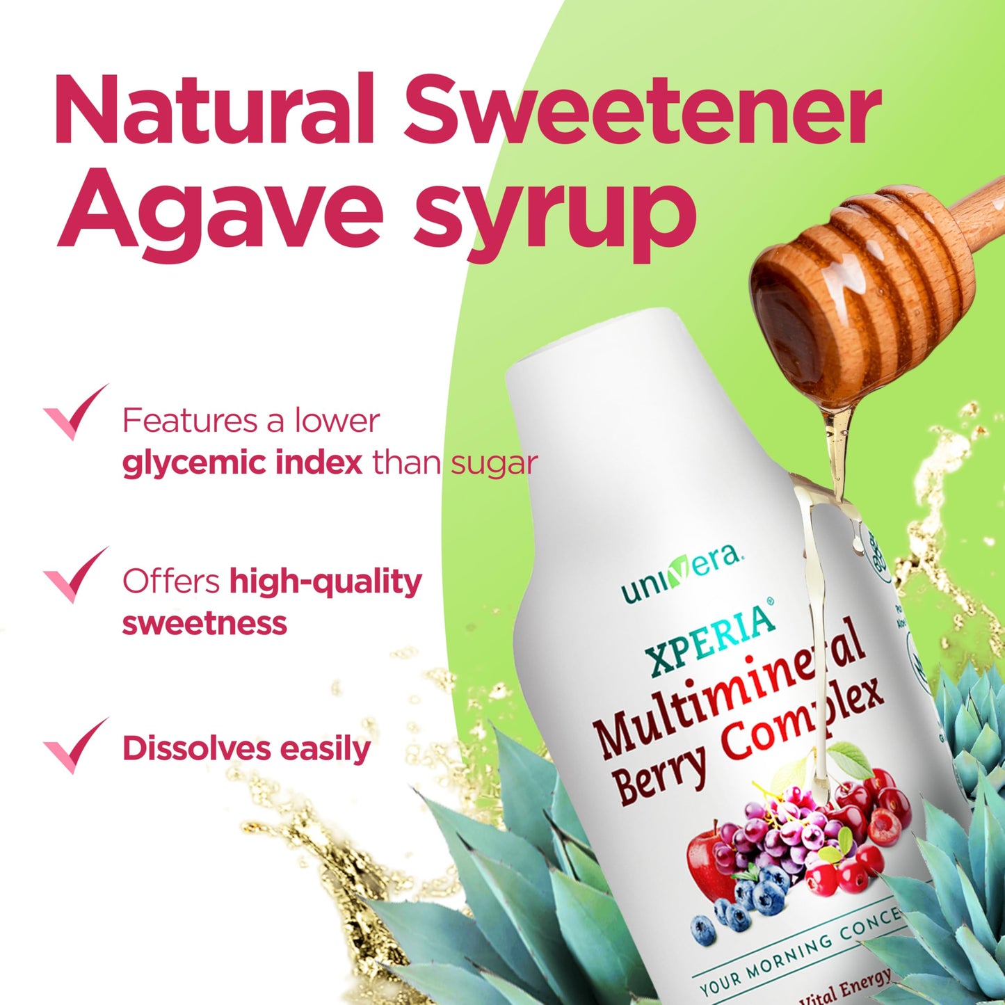 Xperia Concentrate Liquid Energy Concentrate, Herbal Multivitamin & Mineral Drink Concentrate with Ashwagandha, Liquid Energy Morning Boost, Energy Syrup with Agave & Stevia, 30 fl oz (30-Day Supply)