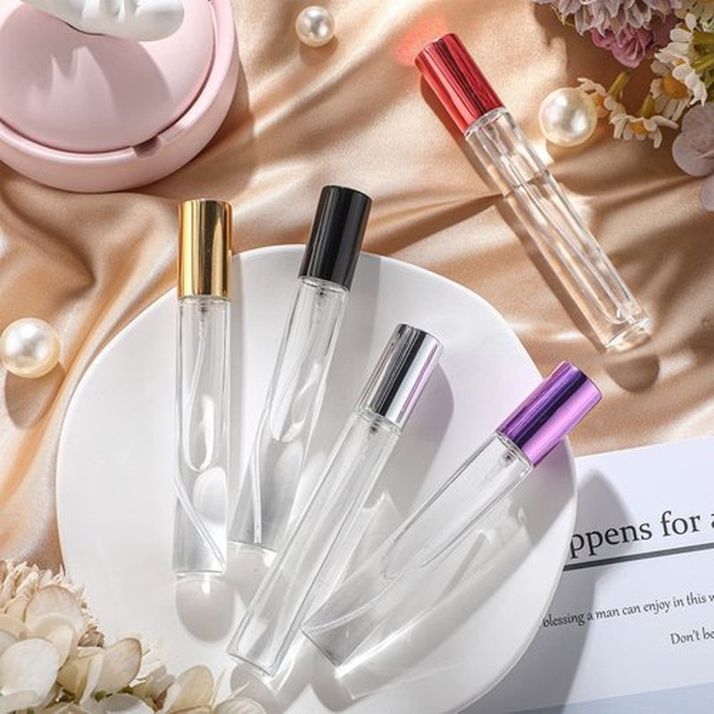 Yinder 25 Pcs Perfume Travel Refillable Atomizer bulk Perfume Bottles Empty Mini Perfume Sample Spray Bottle Clear Fragrance Bottle Cologne Perfume Containers(15 ml,Black, Red, Purple, Gold, Silver)
