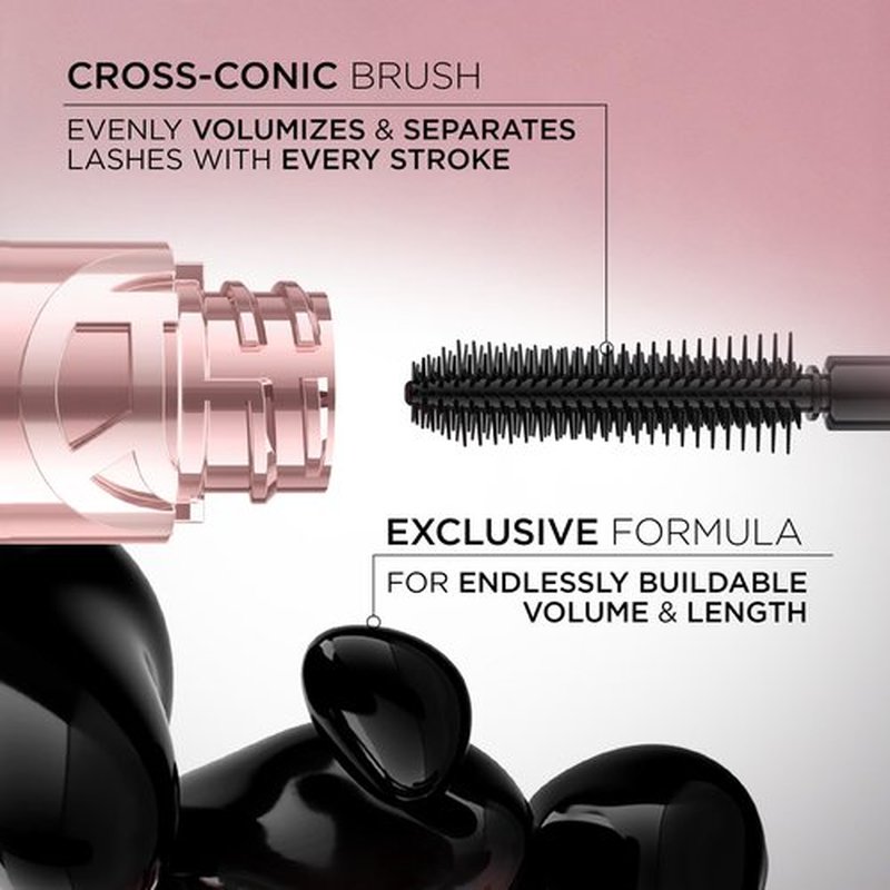 L’Oréal Paris Paradise Big Deal Mascara, Volumizing and Lengthening Mascara, Buildable, Clump Resistant, Washable Blackest Black Mascara, 0.33 Fl Oz