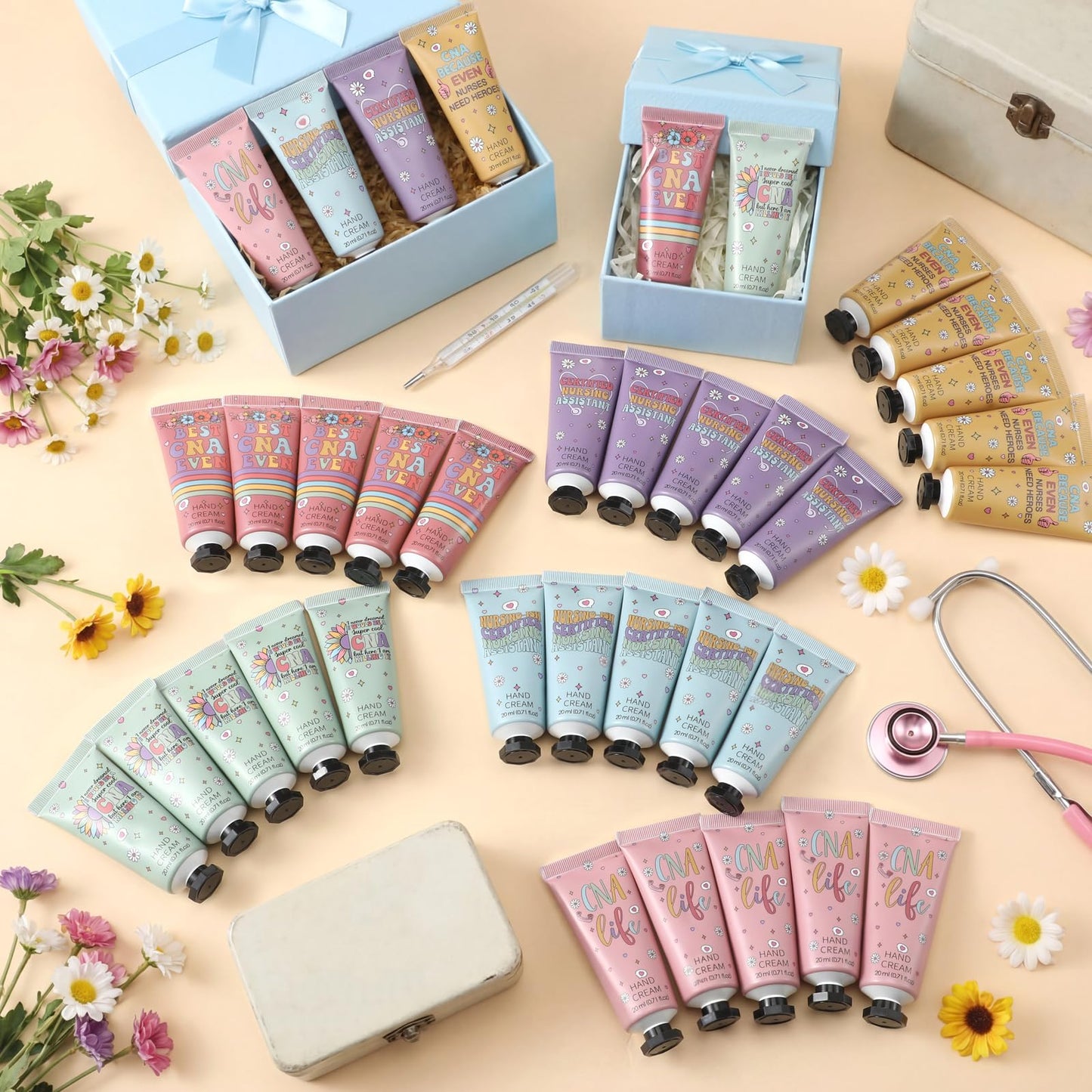 Swiffen 36 Pcs Cna Week Gifts Bulk 2026 Nurse Appreciation Gifts Cna Retro Cartoon Hand Lotion for Women Mini Hand Lotion Travel Size Moisturizing for Nursing Student Medical Assistant Accessories