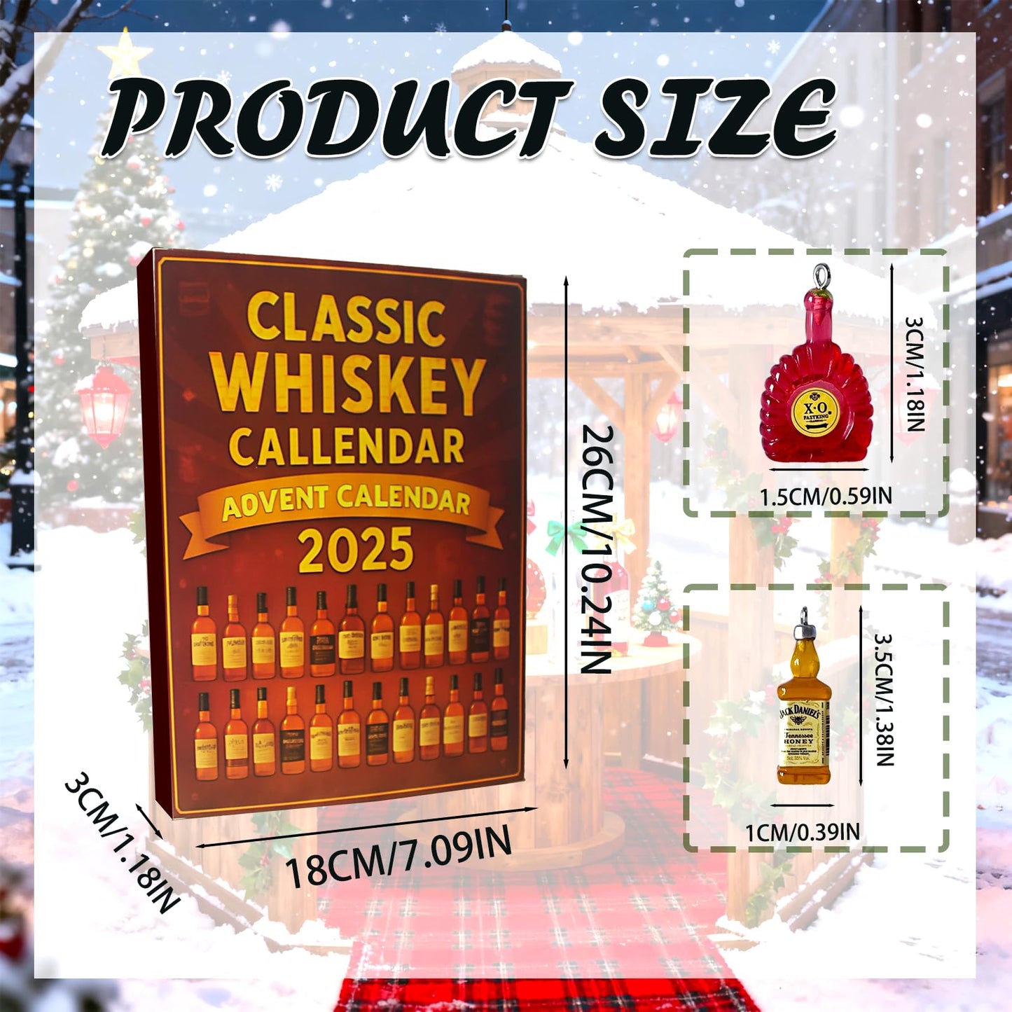 Whiskey Advent Calendar,24-Day Whiskey-Themed Countdown A Daily Tasting Journey Through the World Flavors of Whiskey (Brown)