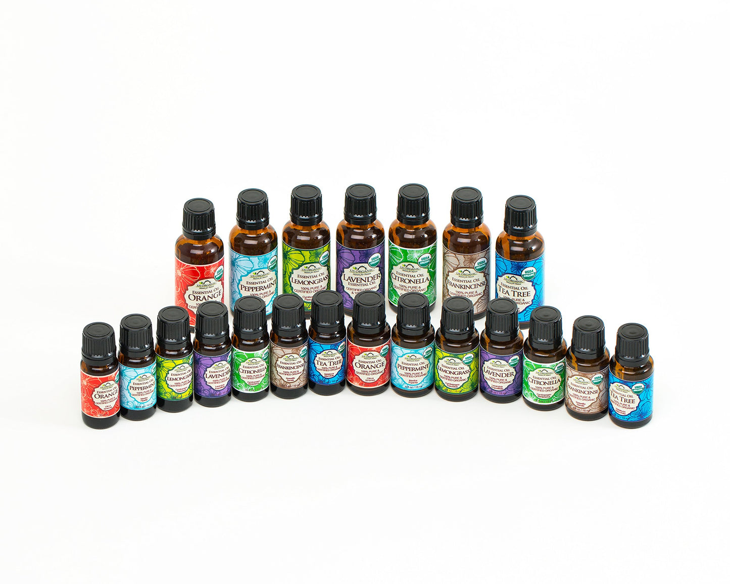 US Organic 100% Pure Tea Tree Essential Oil, Steam Distilled, USDA Certified Organic, for Hair, Skin, Scalp, Foot, Toenails, and More. Sourced from South Africa, Undiluted, Non-GMO (10 ml, 2 Pack)