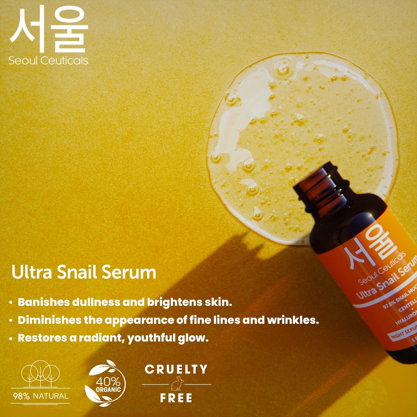 SeoulCeuticals Korean Skin Care Set - K Beauty Contains Essence Spray + Snail Mucin Serum - This Potent Anti Aging Anti Wrinkle Skincare Set Will Provide You With That Healthy Youthful Glow