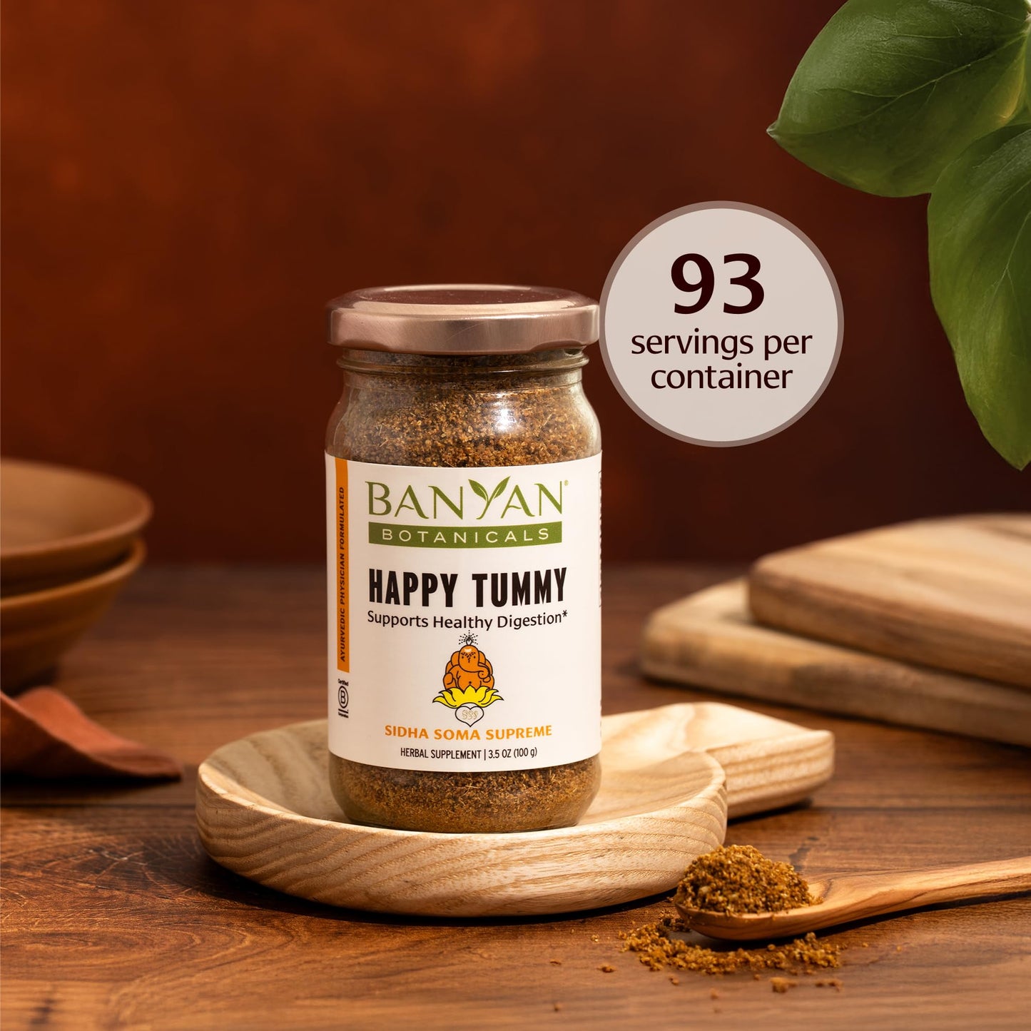 Banyan Botanicals Happy Tummy – Organic Ayurvedic Formula for Healthy Digestion – Promotes Fresh Breath and Comfortable Digestion* – 3 oz – Gluten Free, Non-GMO, Sustainably Sourced