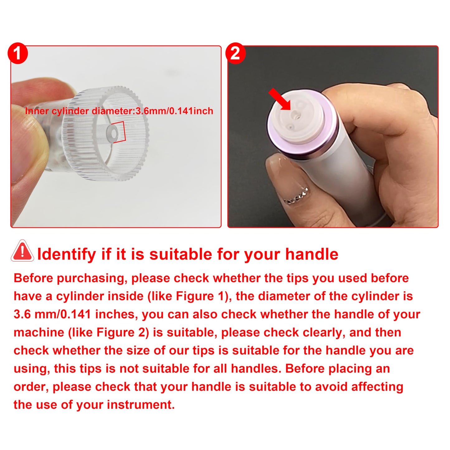 Elitzia Heads Aqua Peel Water Scrub Tips Plastic 2 Caps Replacement Acceossories Beauty Machine Spare Parts ETTIP22 Suitable for ETAF1324 ETDN7