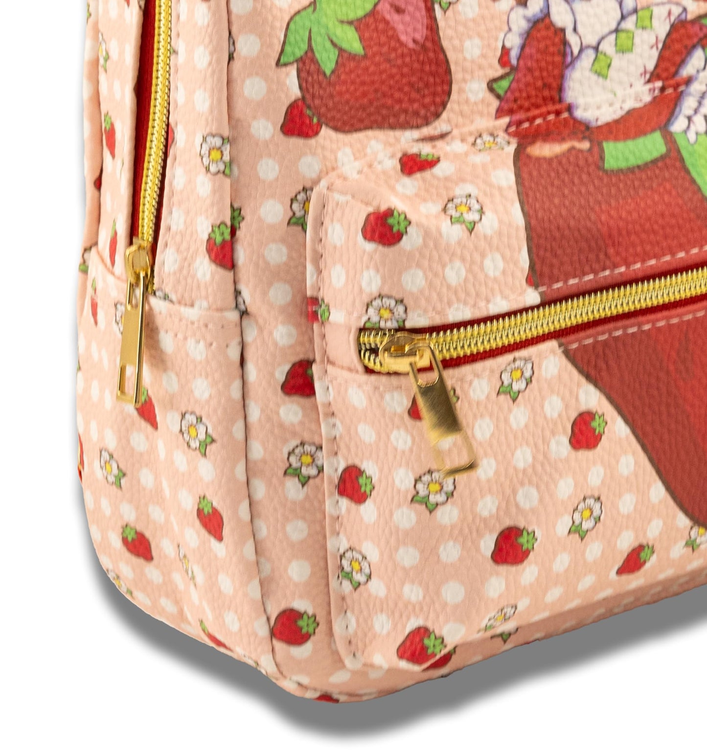 Strawberry Shortcake Mini Backpack for Kids & Adults | 10" PU Leather Backpack Purse | Toddler Travel Bag, Small Bookbag, Lightweight Rucksack for School, Travel, or Everyday Use | Ages 3+