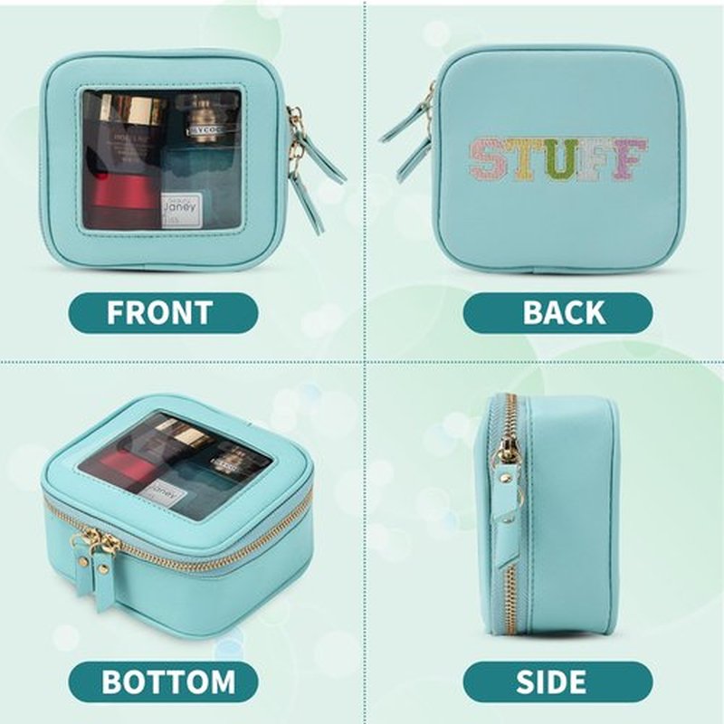 LONEDREAM Clear Cosmetic Bag Mini Big Makeup Bag Stuff Bag Women Clear Pouch Cosmetics Bags Zipper Cute Pouches Make Up Travel Toiletry Essentials Preppy School Purse Organizer Bags