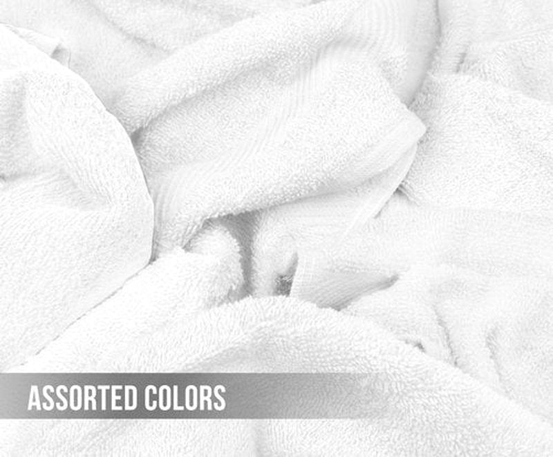 CH 100% Cotton Washcloths Pack of 12 - (12 x 12) - Ultra Soft Towels for Bathroom and Home, High Durability and Absorbency, Convenient and Stylish Wash Cloths - (White)