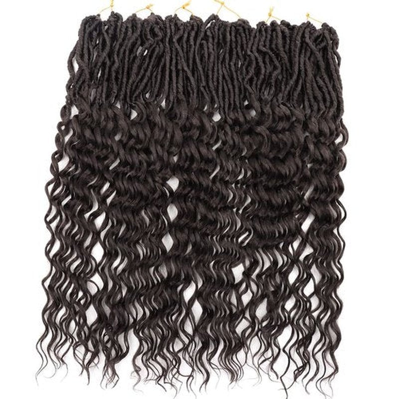 24 Inch Faux Locs Crochet Hair 6 Packs Soft Goddess Locs Crochet Braids Pre Looped Crochet Hair Extensions for Women (24 Inch, 4)