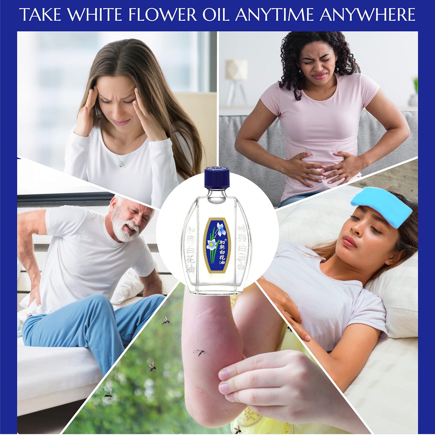 White Flower External Analgesic Balm Oil 10ml/ 0.338fl Oz., Authentic US Import (1 Pack)