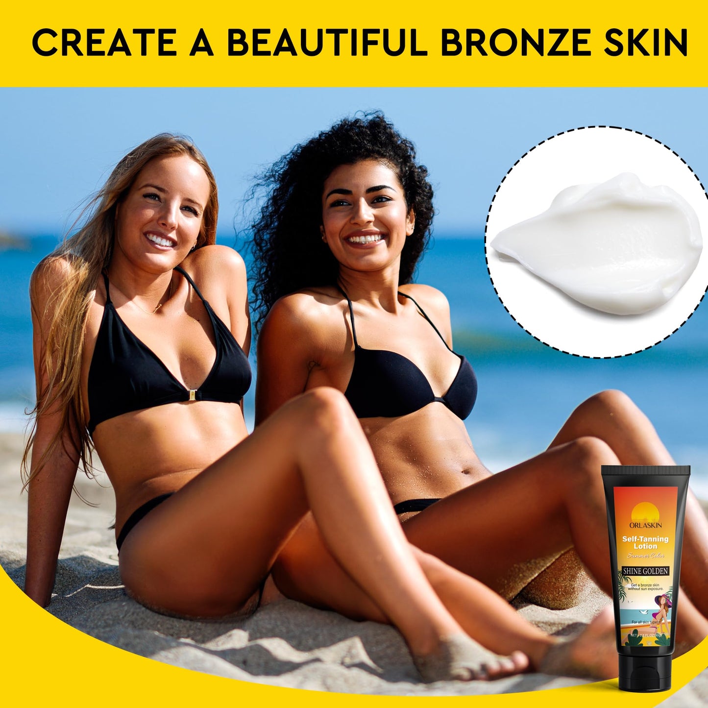 Tanning Spray - Natural & Organic Ingredients, Self Tanner Spray, Body Skin Bronzer for Body, Deep Bronze Suitable for Swimming, Beach Climbing in Summer (Self-tanning lotion)