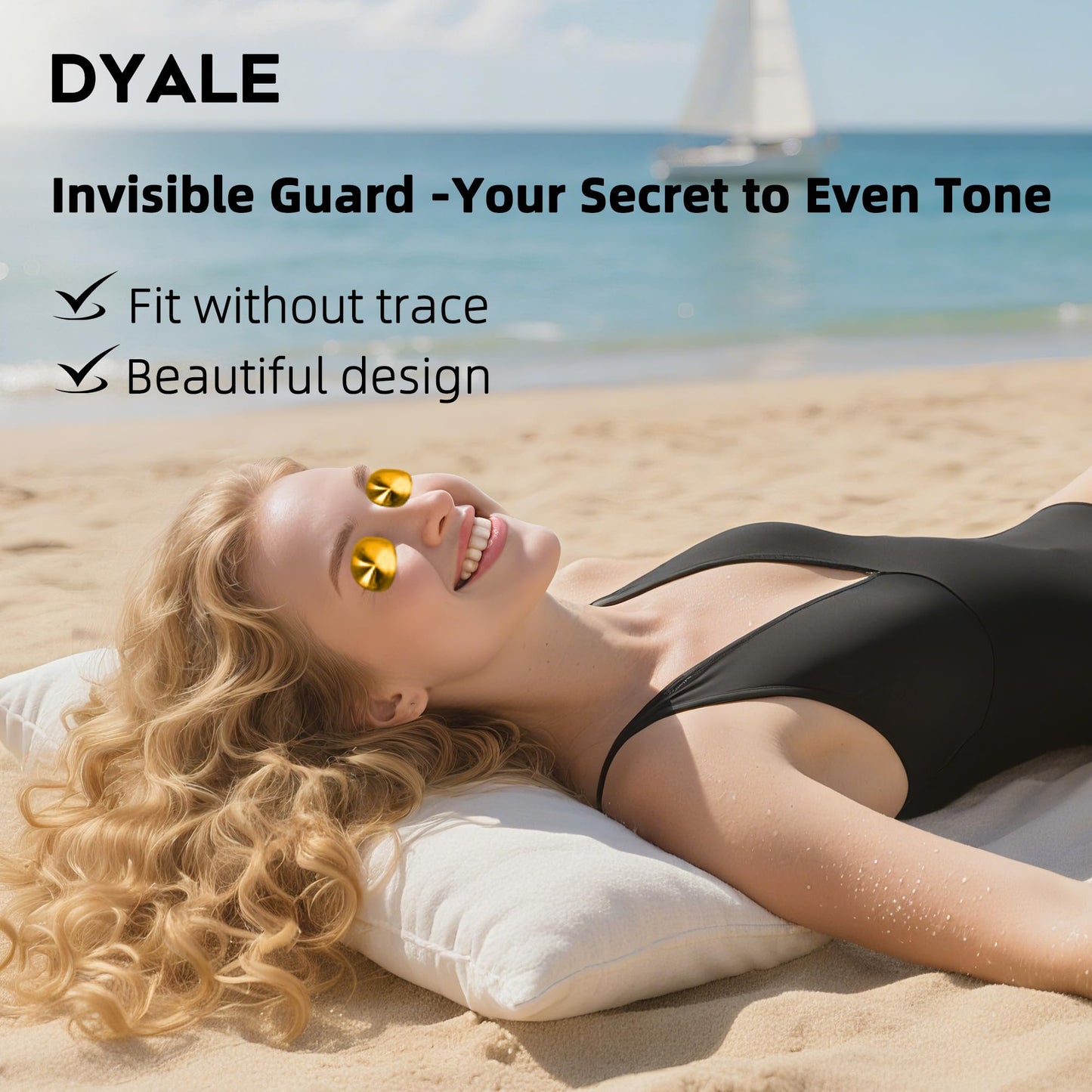 DYALE Disposable Tanning Goggles, Lightweight Hygienic Partial-View Eye Covers, 100 Count (50 Pairs)