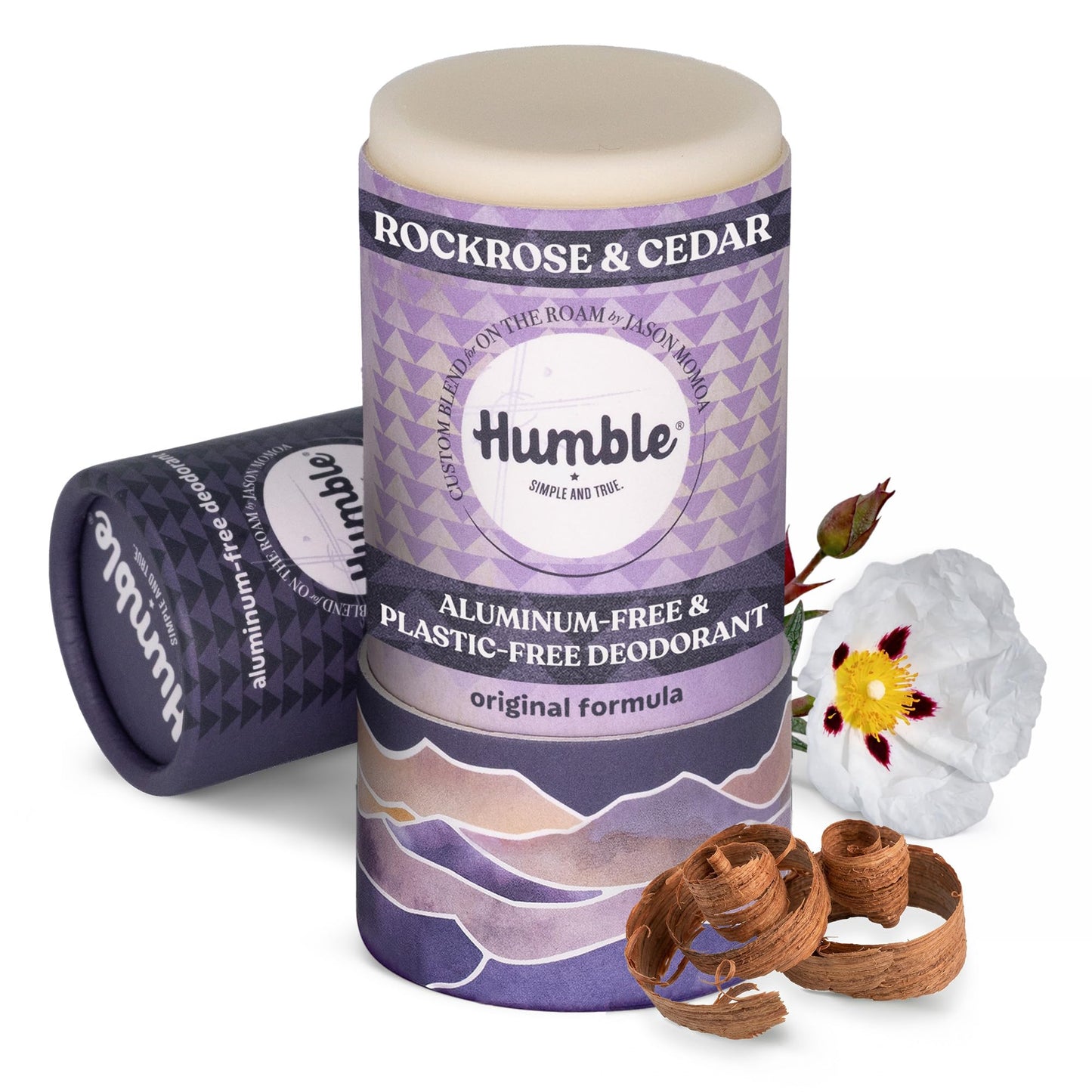 HUMBLE BRANDS Deodorant Stick, Rockrose & Cedar - Aluminum-Free Deodorant for Women & Men with Baking Soda, Essential Oils & Beeswax - Underarm Skincare for Long-Lasting Freshness, 2.65 Oz