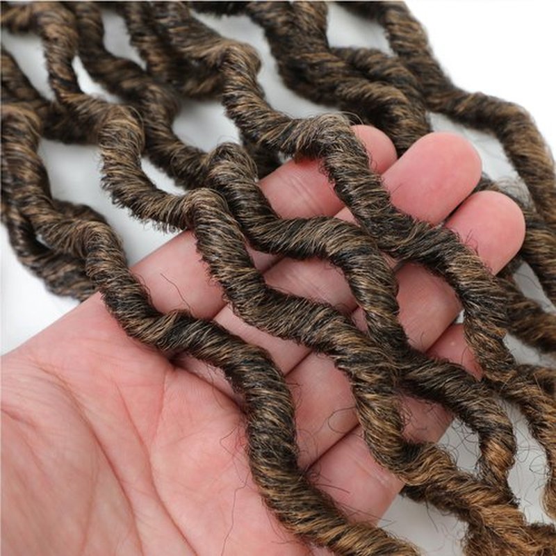 Karida Goddess Locs Crochet Hair 12 Inch, 8 Packs Upgraded Crochet Hair for Black Women, Pre Looped Crochet Faux Locs With Curly Ends (12 Inch (Pack of 8), T27#)