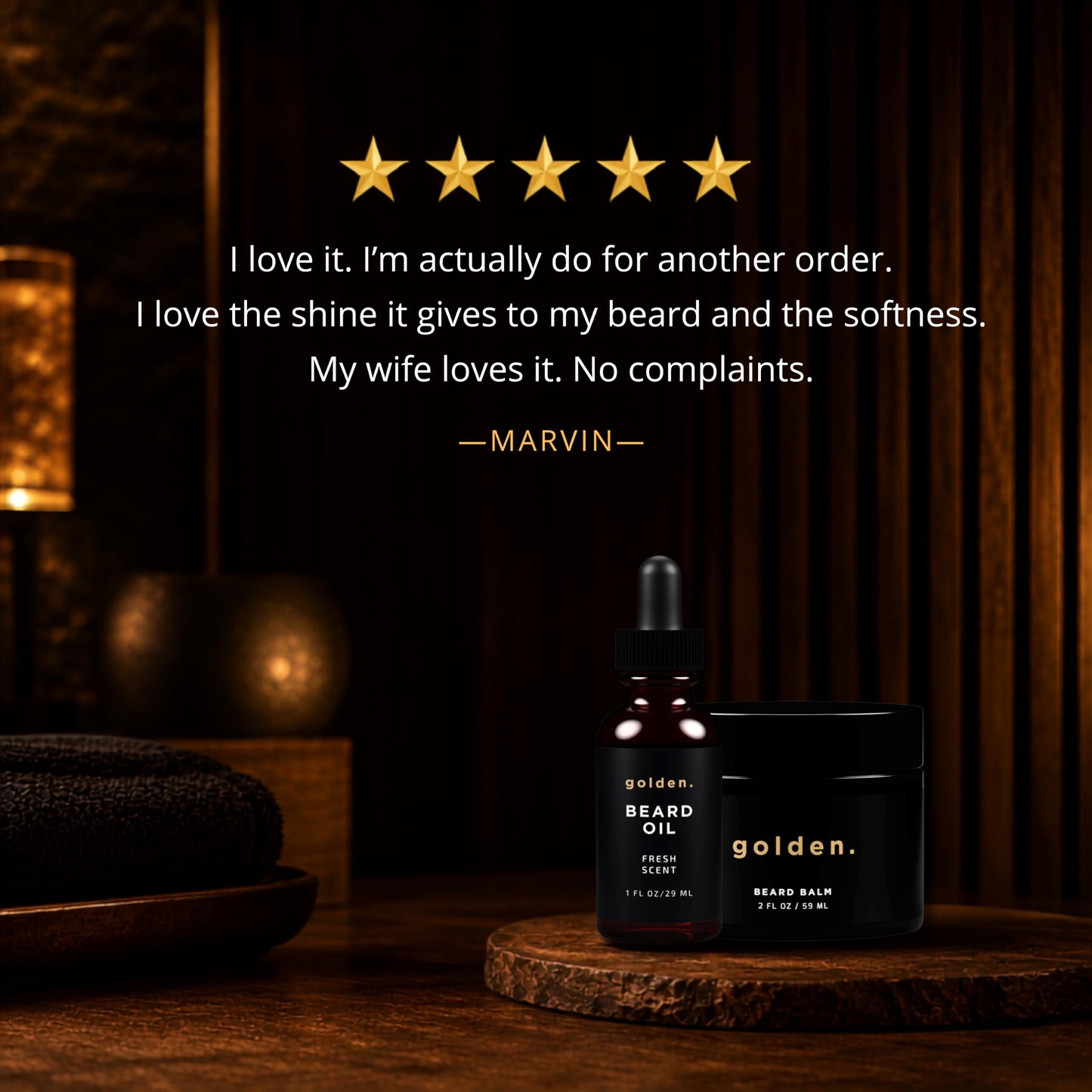 Golden Grooming Beard Travel Kit for Men - TSA Friendly 4-Piece Grooming Set - Natural Beard Growth Oil & Balm Travel Essentials - Shea Butter Softener for Black Men