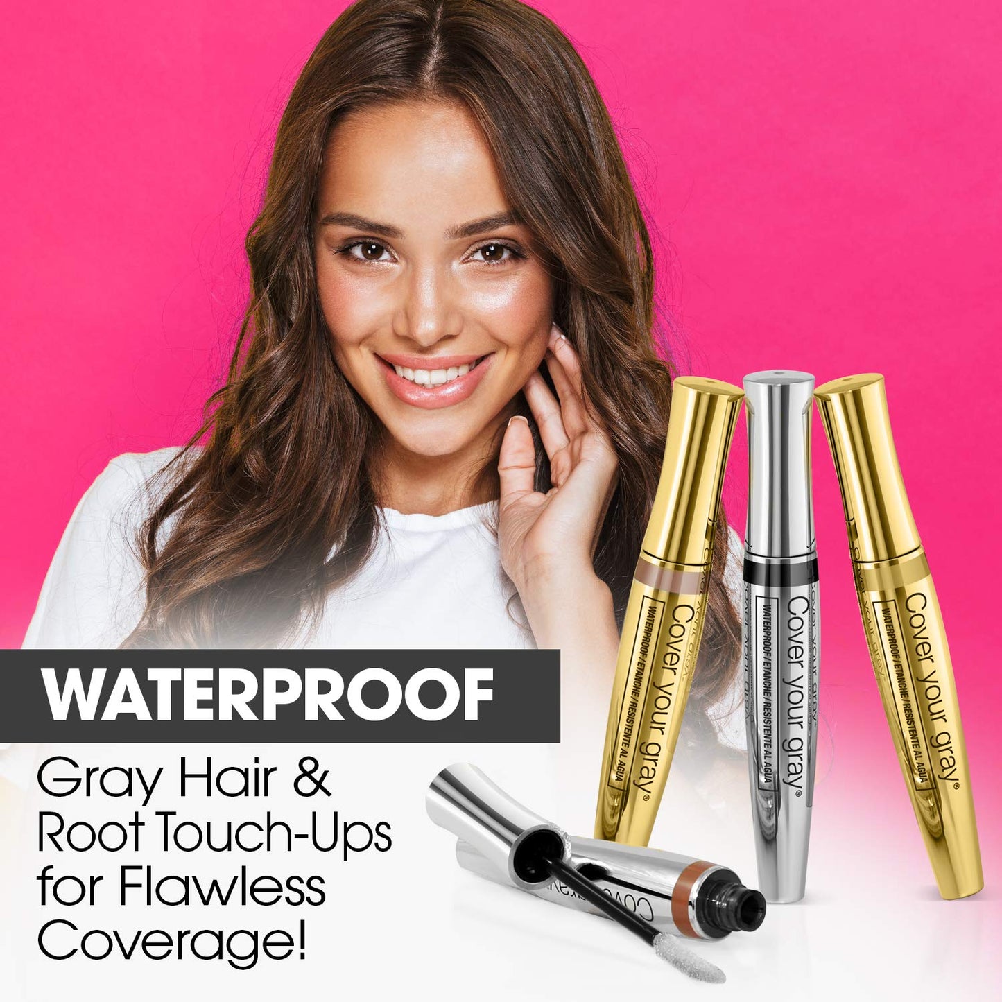 Cover Your Gray Hair Color Touch-Up Stick - Medium Brown (3-Pack)