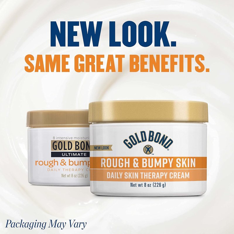 Gold Bond Rough & Bumpy Cream - 8 oz | AmLactin Daily Nourish Lotion - 14.1 oz with 12% Lactic Acid for Dry Skin