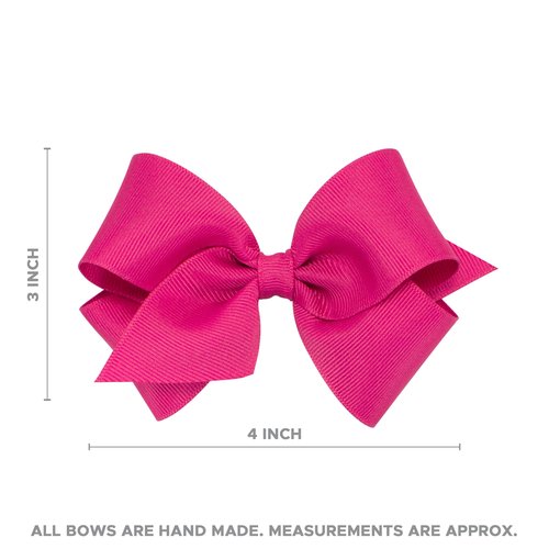 Wee Ones Girls' Classic Velvet Hair Bow on a WeeStay No-Slip Hair Clip, Satin Lining, For All Hair Types, Small, Cardinal