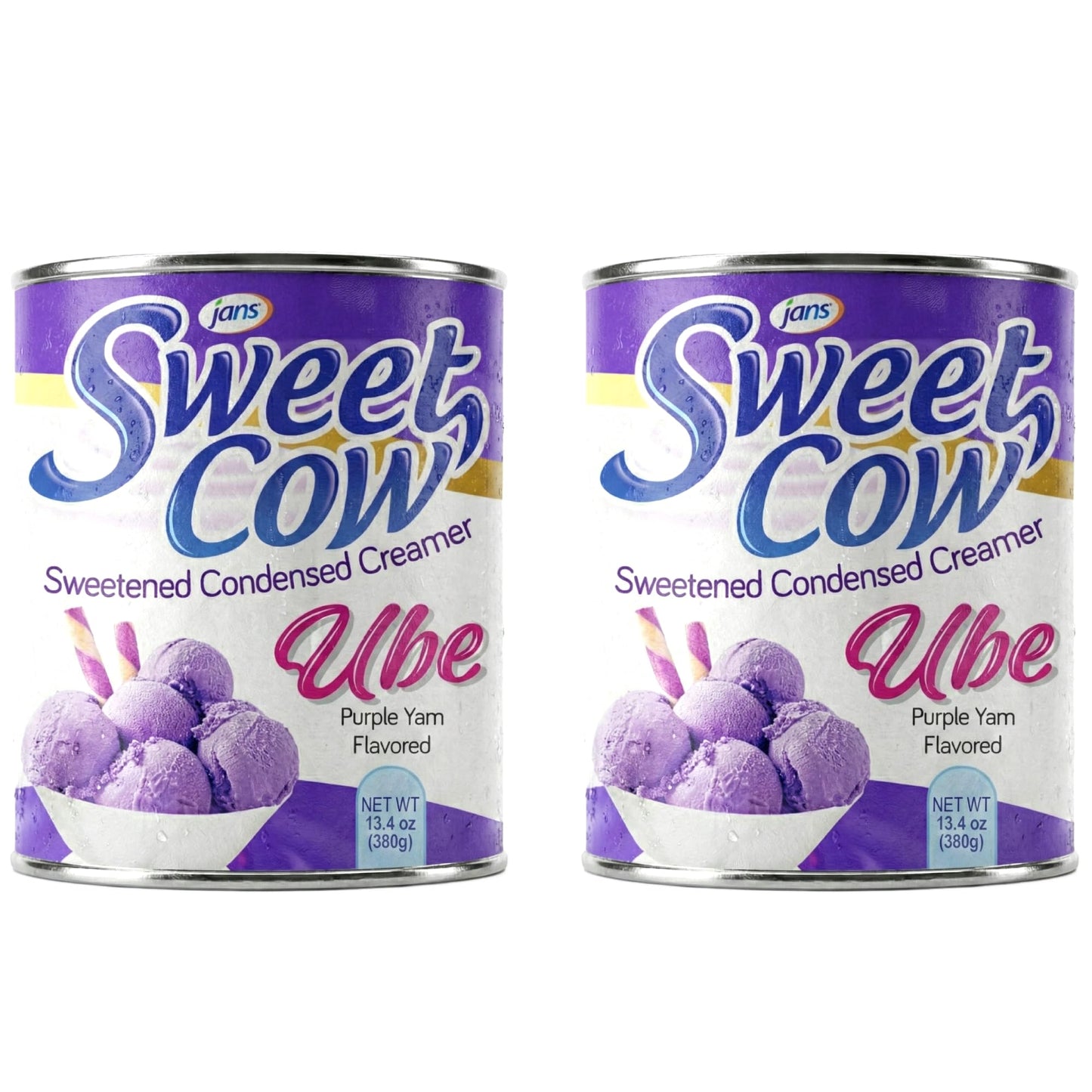 Ube Condensed Milk, 13.40 oz (Pack of 2) | Jans Sweet Cow Ube Sweetened Condensed Creamer