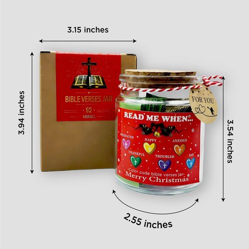 Read Me When Bible,Christian Gifts for Women,Bible Verse Jar,Bible Jar, Prayer Jar, Christian Gifts For Women, Religious Gifts For Women,Friendship Elephant Ornament, White Elephant Gifts for Adults.