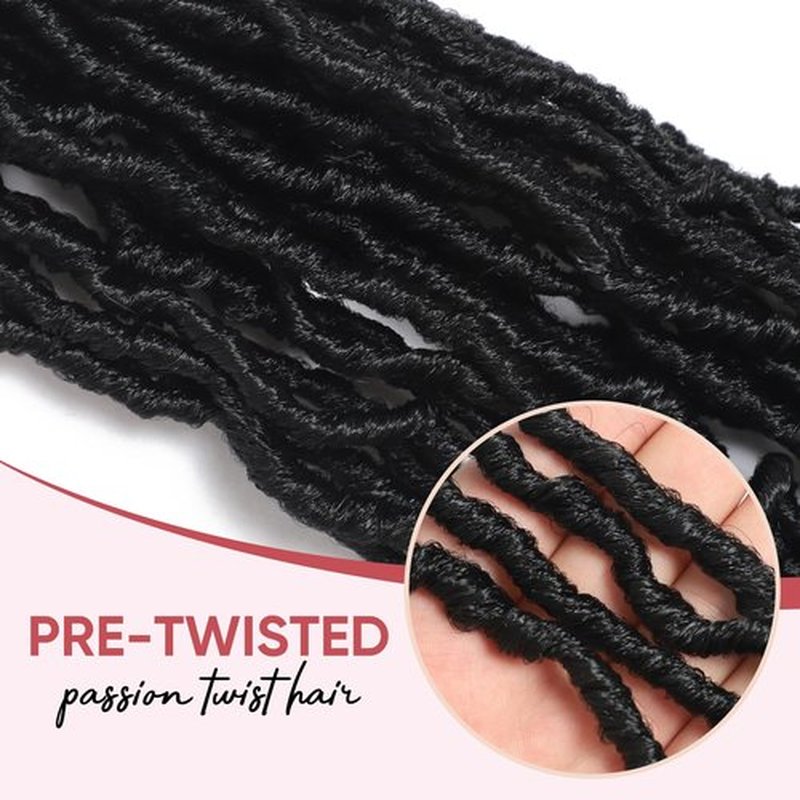 Faux Locs with Curly Ends 14 inch Faux Locs Crochet Hair 7 Packs Soft Locs with Curly Ends 12 Strands Pre looped Crochet Hair Extensions 1B