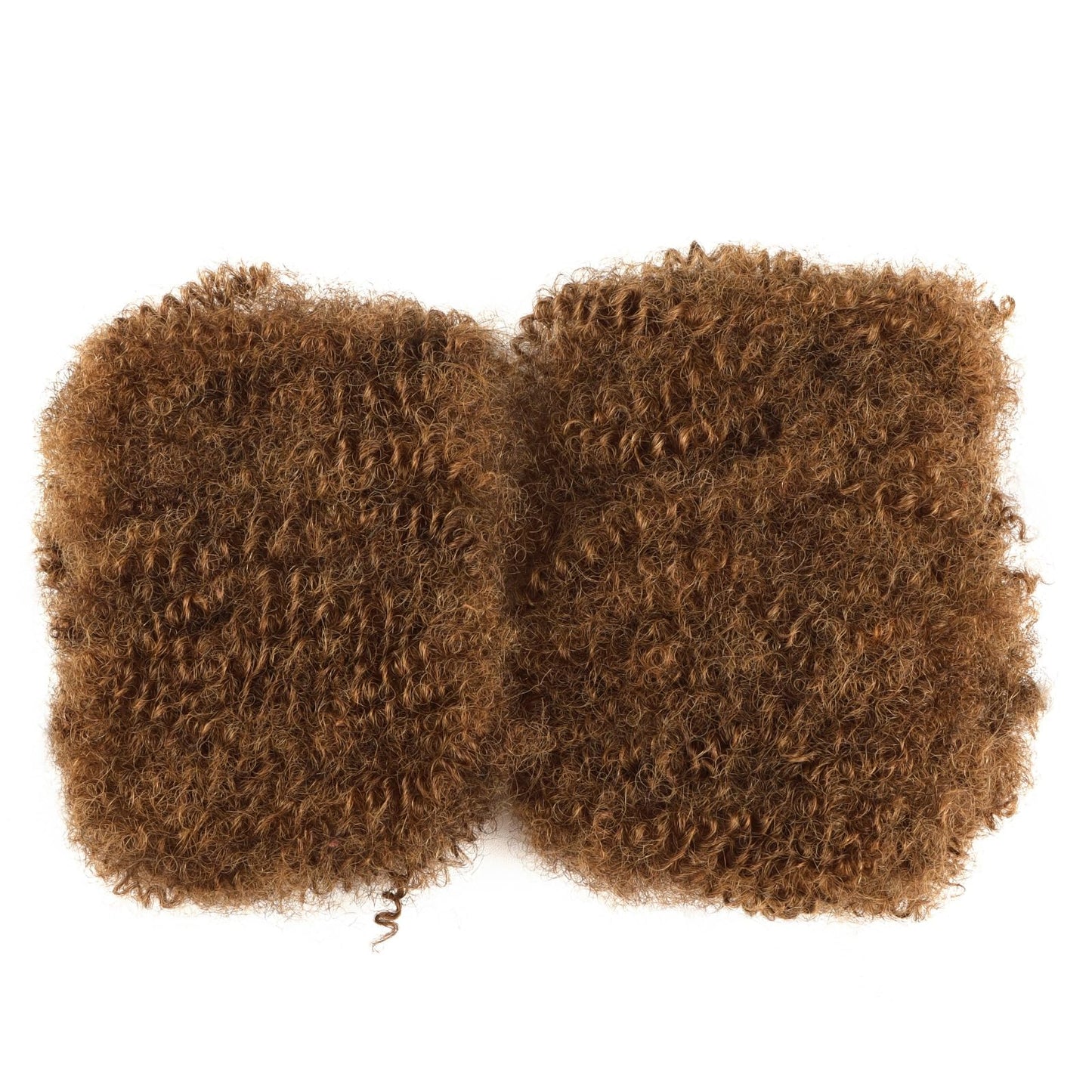 Curly Que Locs Afro Kinky Hair Bulk For Dreadlock Extensions, Repair Locs, Braiding, Crochet Hair for Black Women 8 inch, 30g pack (#8 - Light Brown)