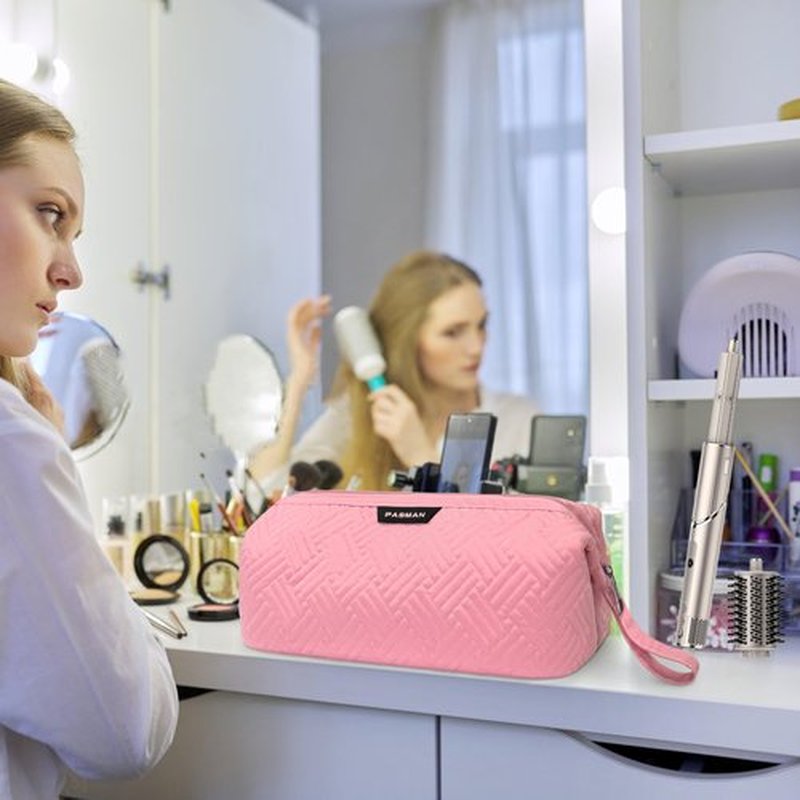 Hair Tools Travel Bag for Shark Flex,Carrying Case Flat Curling Iron Waterproof Organizer,Compatible with FlexStyle Attachment (Pink)
