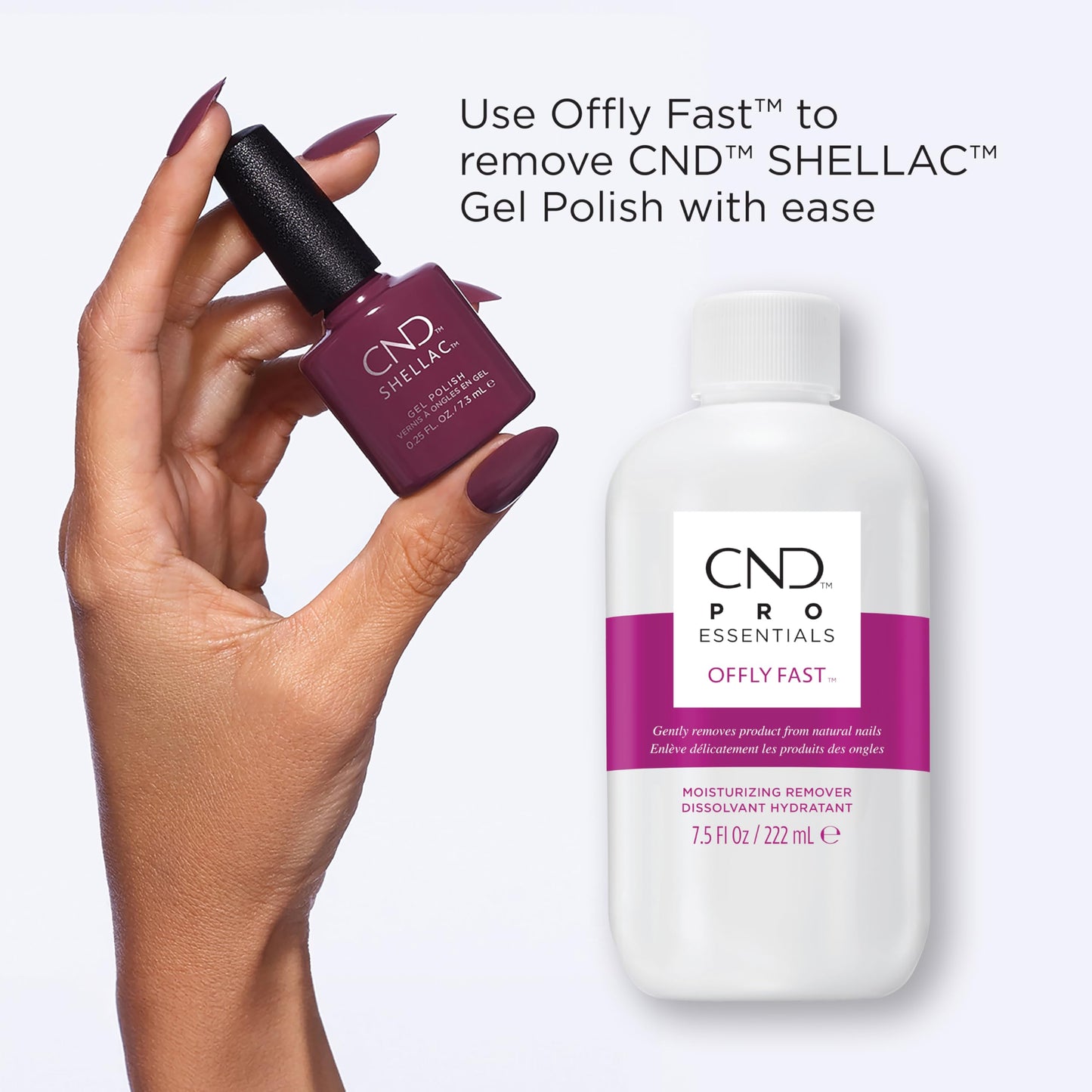 CND OFFLY FAST Moisturizing Nail Polish Remover, 2 fl oz