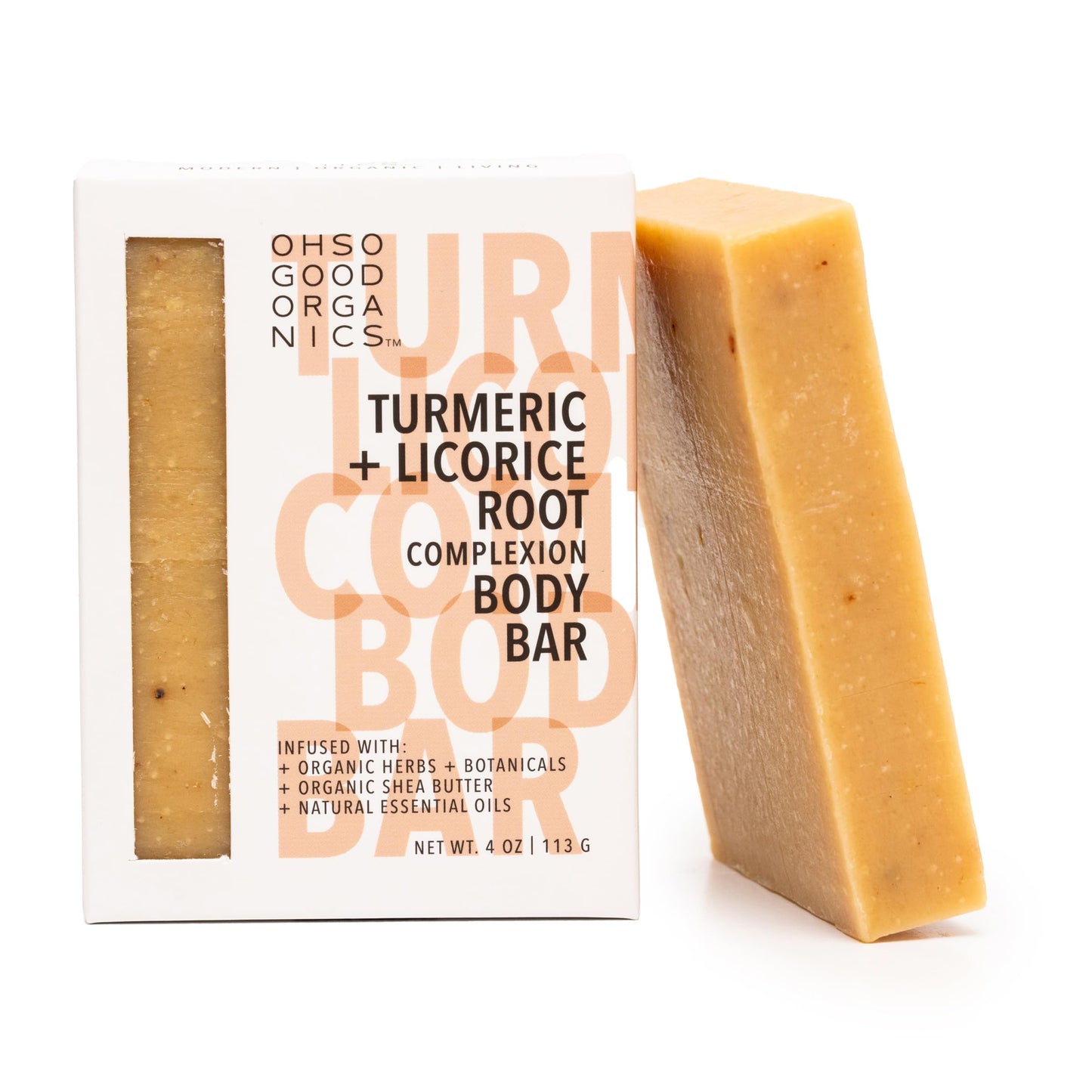 OH SO GOOD ORGANICS Natural Organic for Face and Body, Exfoliating & Moisturizing Soap Bar with Shea Butter, Coconut Oil and Essential Oils, 4oz Per Bar (Turmeric)