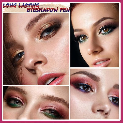 SAUBZEAN Silver Gray Eyeshadow Stick Makeup, Cream Shimmer Eye Shadow Pencil, Hypoallergenic Waterproof Long Lasting Crayon, Smooth Glitter Primer Palette Eyeliner Make up