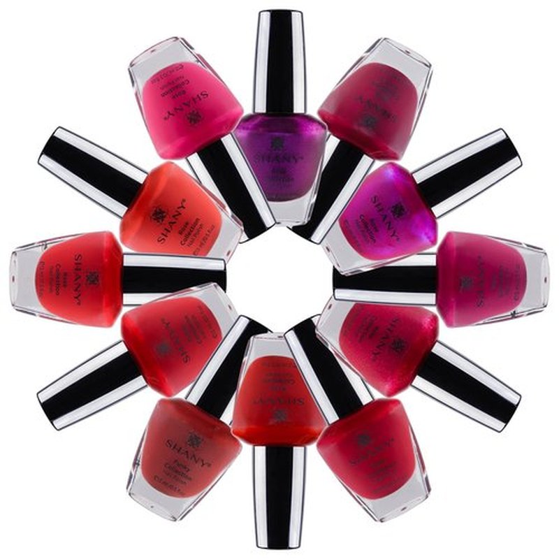 SHANY Nail Polish Set - Nail Lacquer Quick Dry, Full Size, Vibrant, Colorful, Trendy, Semi Glossy, Shimmery, Matte Nail Polish Set - 12 Colors - Rose Collection