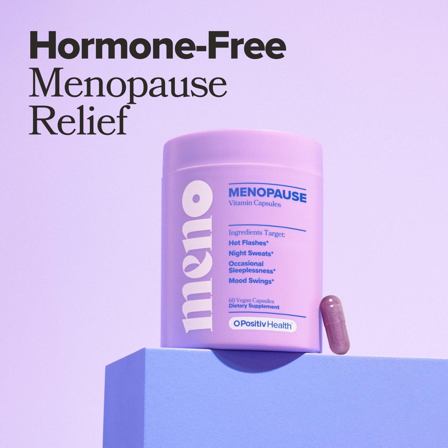 MENO Vitamins for Menopause - Hormone-Free Menopause Supplement for Women - Black Cohosh & Ashwagandha KSM-66 - Helps Relieve Hot Flashes, Night Sweats, Mood Swings - 30 Servings (Pack of 1)